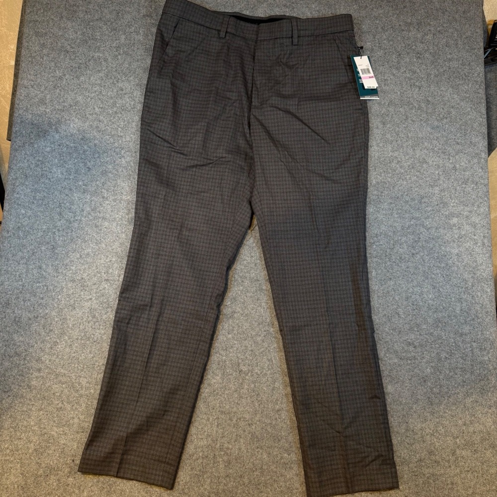 Perry Ellis Portfolio Essentials Slim Fit Dress Pants Charcoal 32x29 PTBSD033CP